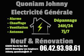 Quoniam Johnny Electricité Générale, Electricien en France